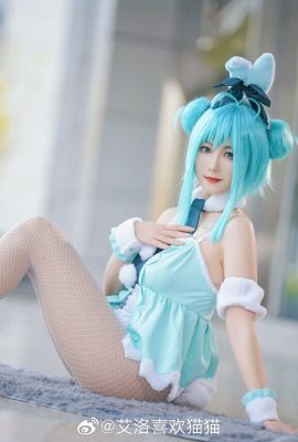 (艾洛喜歡貓貓) 初音未來 兔女郎手辦同款cosplay