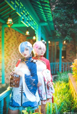 Re：從零開始的異世界生活旗袍蕾姆：@愛吃魚的二貨小喵、拉姆：@凌草mua (9 圖片)