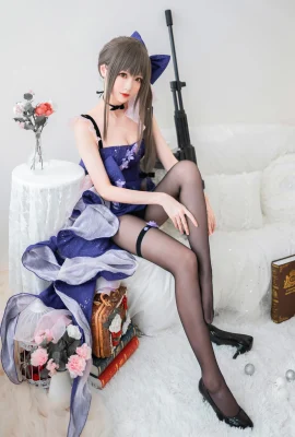 藍裙蝶美女私房Cosplay主題性感黑絲褲襪秀美腿撩人誘惑寫真(20 相片)