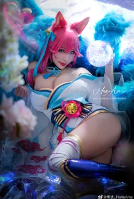 英雄聯盟阿狸靈魂蓮華皮膚cosplay cn雨波(9 相片)