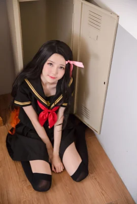 鬼滅之刃灶門你??豆子學校制服Sally Dorasnow – Nezuko School (19 照片)